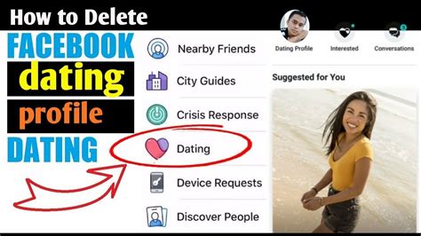 delete my facebook dating profile